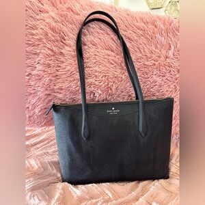 kate spade Black Sparkle Tote Bag